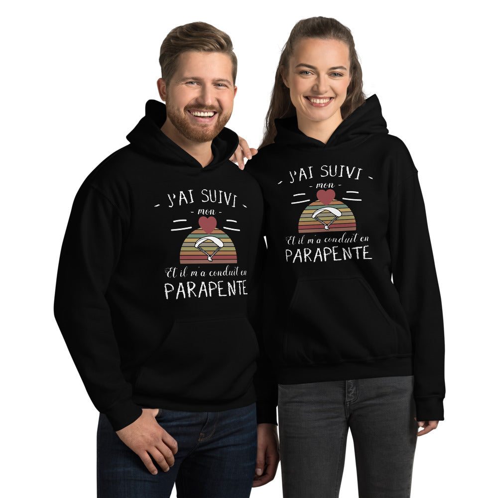 Sweatshirt Parapente vert militaire - Suivez votre cœur