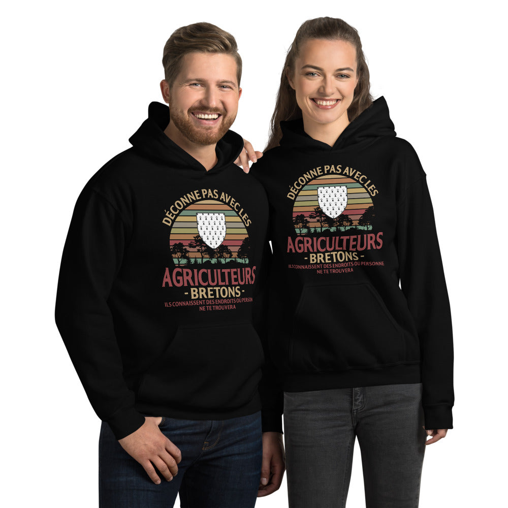 Déconne pas avec les Agriculteurs Bretons - Sweatshirt à capuche standard