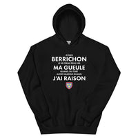 Thumbnail for Sweatshirt Berry noir - Je suis Berrichon je ne ferme pas ma gueule