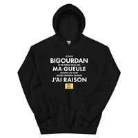 Thumbnail for Sweatshirt Bigourdan noir - Je suis Bigourdan je ne ferme pas ma gueule