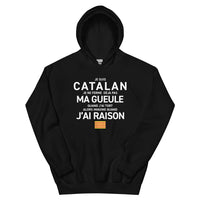 Thumbnail for Sweatshirt Catalan noir - Je ne ferme pas ma gueule