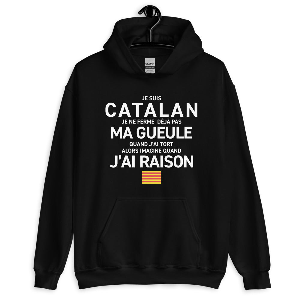 Sweatshirt Catalan vert militaire - Je ne ferme pas ma gueule