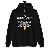 Thumbnail for Sweatshirt Corrèze vert militaire - Je suis Corrézien je ne ferme pas ma gueule