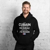 Thumbnail for Sweatshirt Cuba bleu indigo - Je suis Cubain je ne ferme pas ma gueule