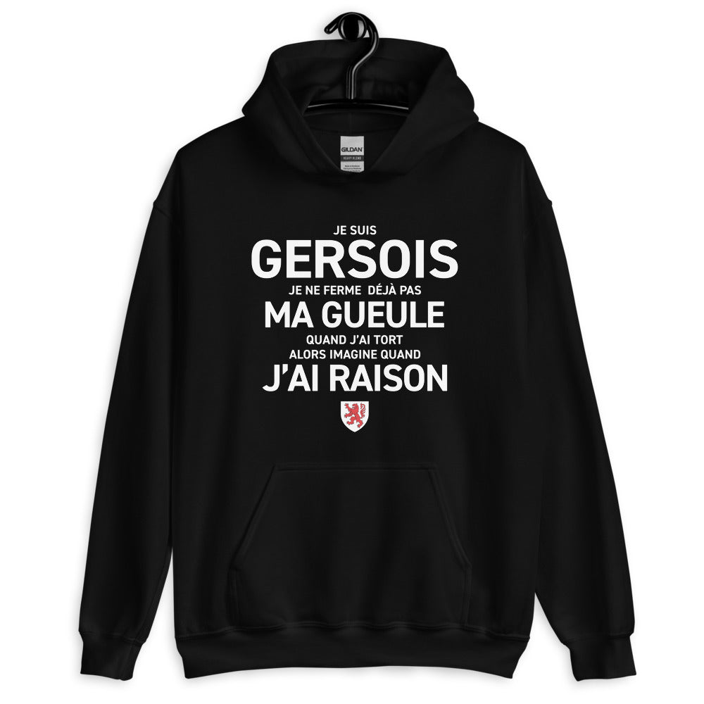 Sweatshirt Gersois bleu marine - Je suis Gersois je ne ferme pas ma gueule