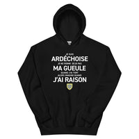 Thumbnail for Sweatshirt Ardéchoise noir - Je suis Ardéchoise je ne ferme pas ma gueule