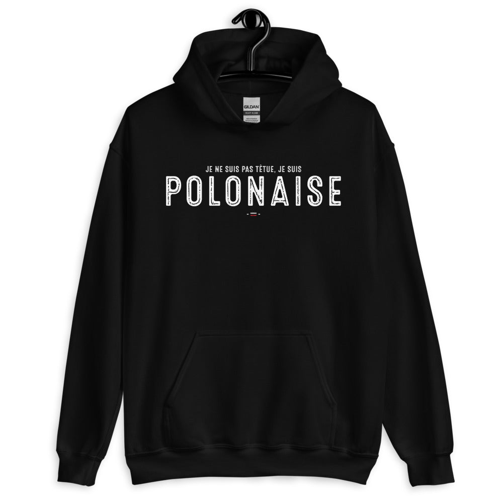 Sweatshirt Polonais noir dos - Je suis Polonaise Têtue