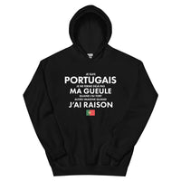 Thumbnail for Sweatshirt Portugal noir - Je ne ferme pas ma gueule