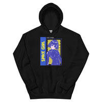 Thumbnail for Sweatshirt manga noir - Space Girl post punk design stylé