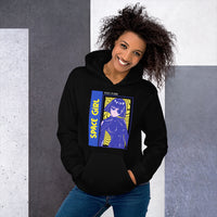 Thumbnail for Sweatshirt manga bleu marine - Space Girl post punk design stylé