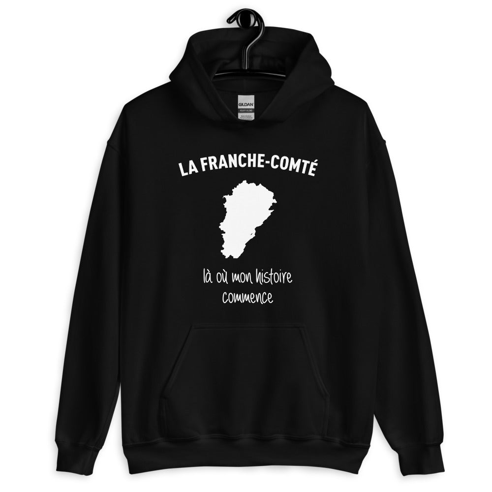 Sweatshirt Franche-Comté noir - Mon histoire commence