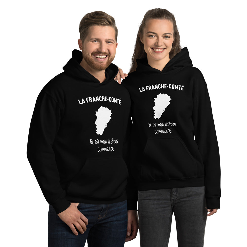 Sweatshirt Franche-Comté gris foncé chiné - Mon histoire commence