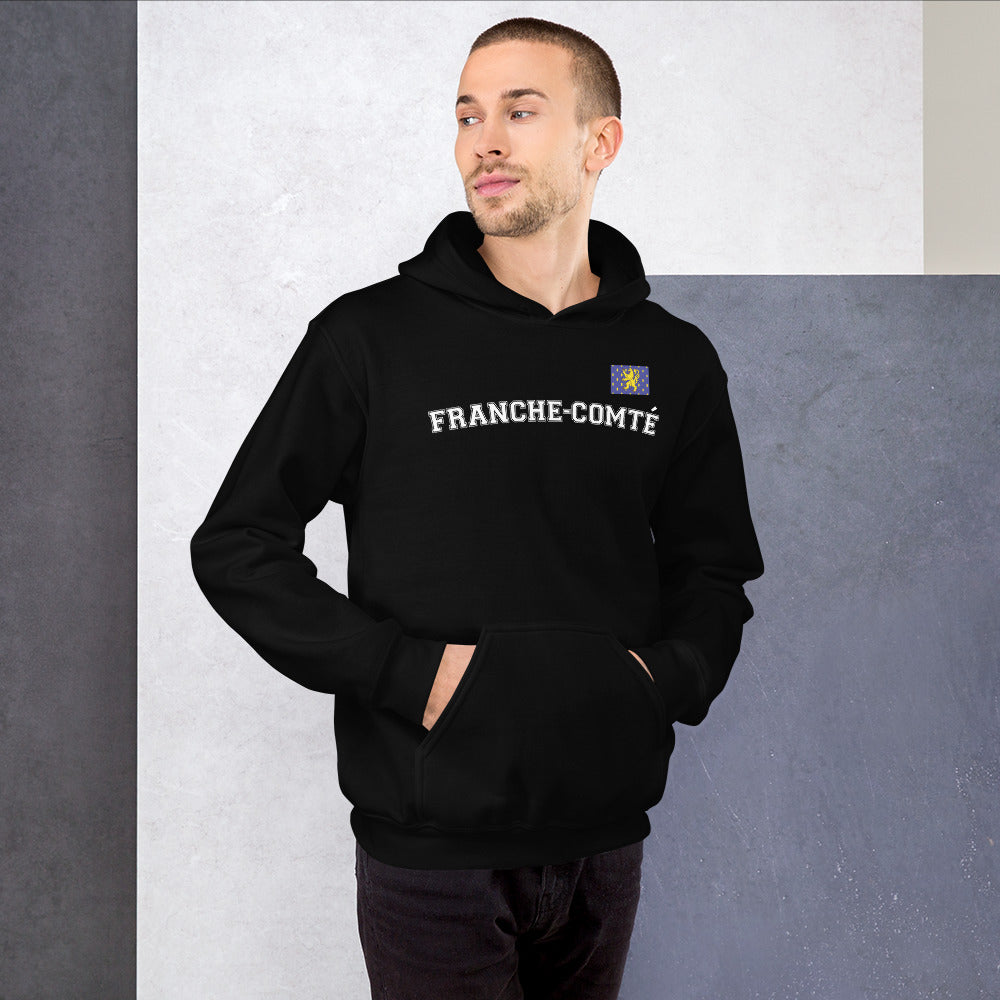 Sweatshirt Franche-Comté gris foncé chiné - Style collège américain