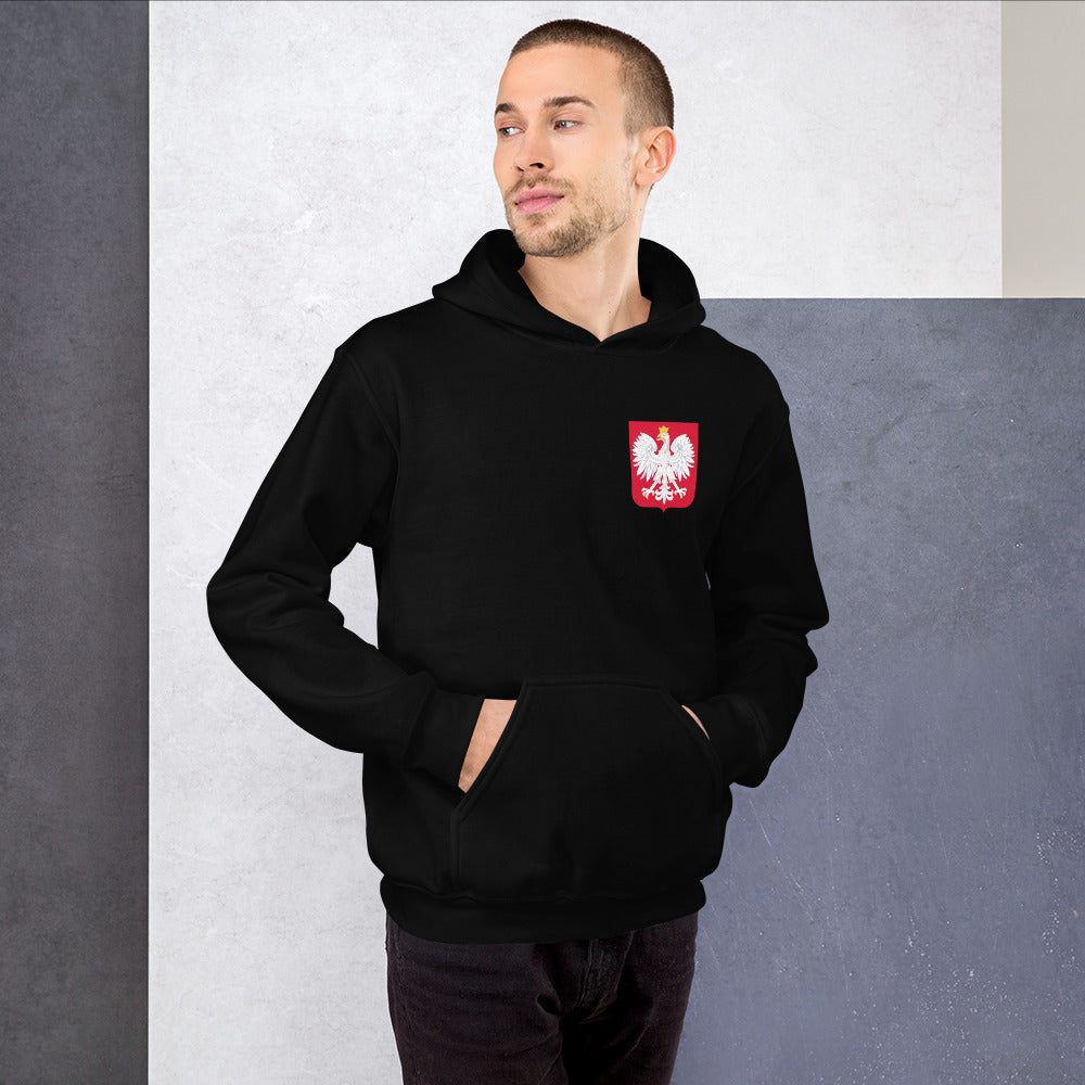 Sweatshirt Pologne noir dos - Je n'ai pas choisi d'être Polonais