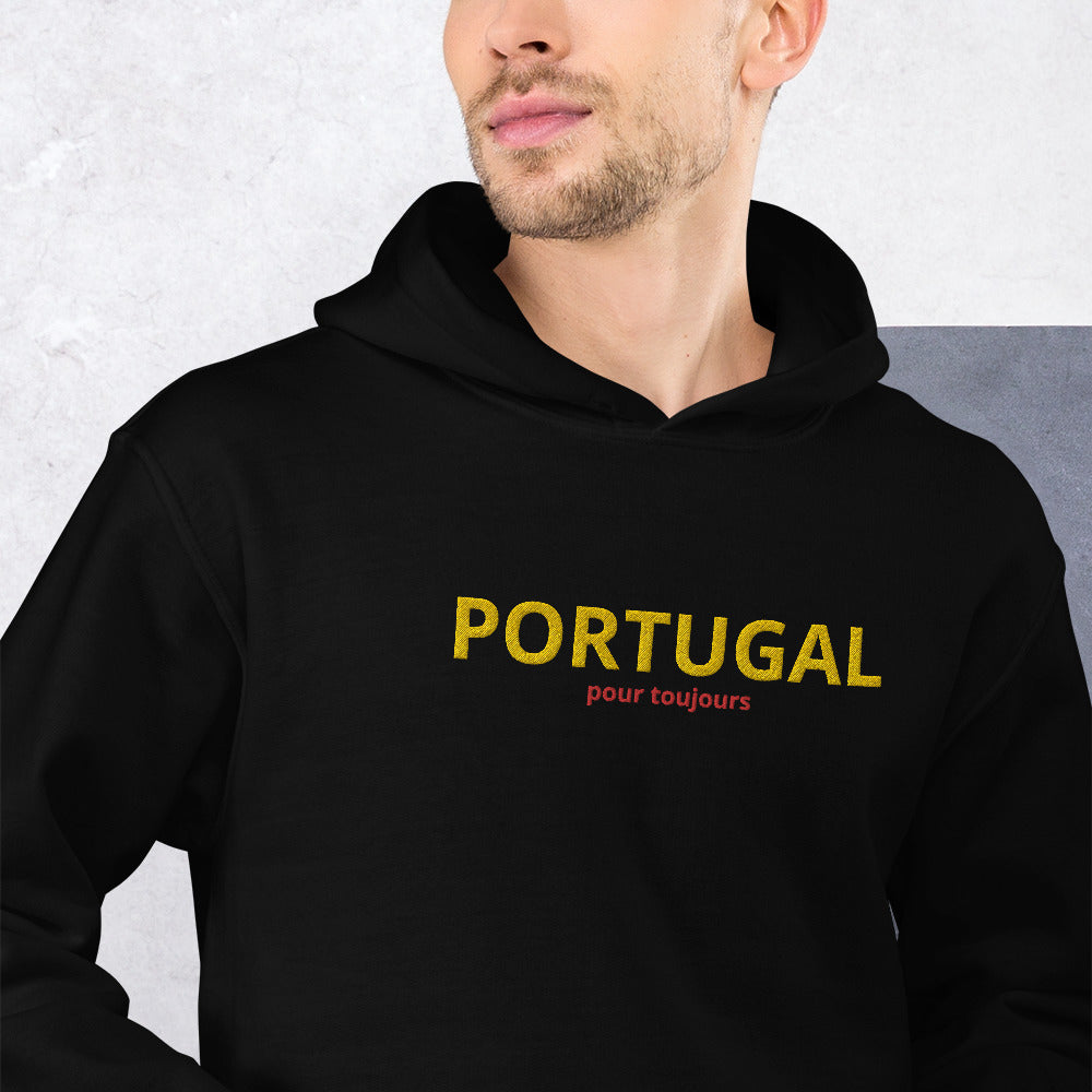 Sweatshirt Portugal bleu marine - brodé pour les passionnés