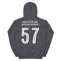 Thumbnail for Sweat à capuche Lorraine gris sport dos - Mosellan un jour, toujours