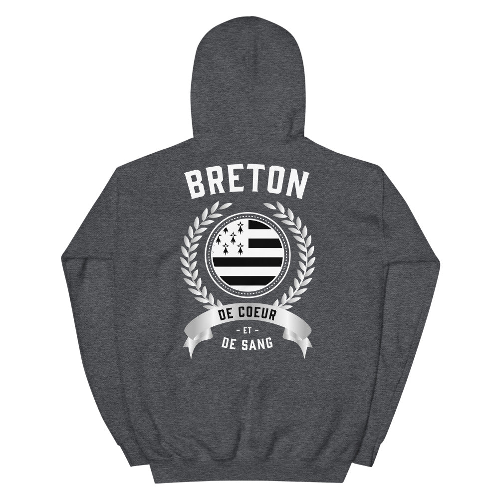 Breton de coeur et de sang - Sweatshirt à capuche Bretagne