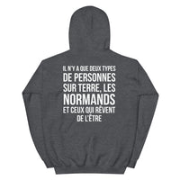 Thumbnail for Sweatshirt Normand bordeaux dos - Deux types de personnes, les Normands