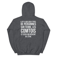 Thumbnail for Il y a deux types de personnes, les Comtois - Sweatshirt à capuche standard