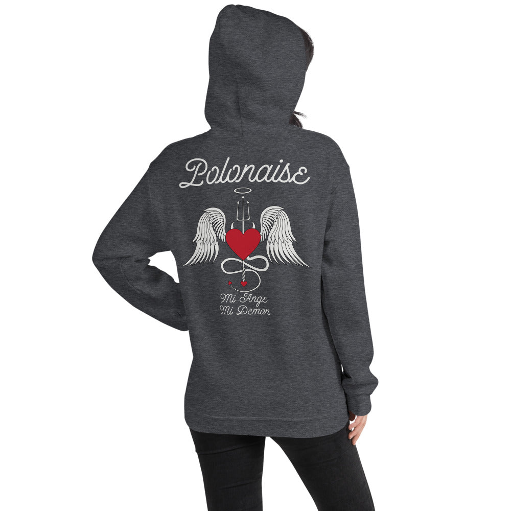 Sweatshirt Polonaise bleu clair - Mi Ange Mi Démon humoristique