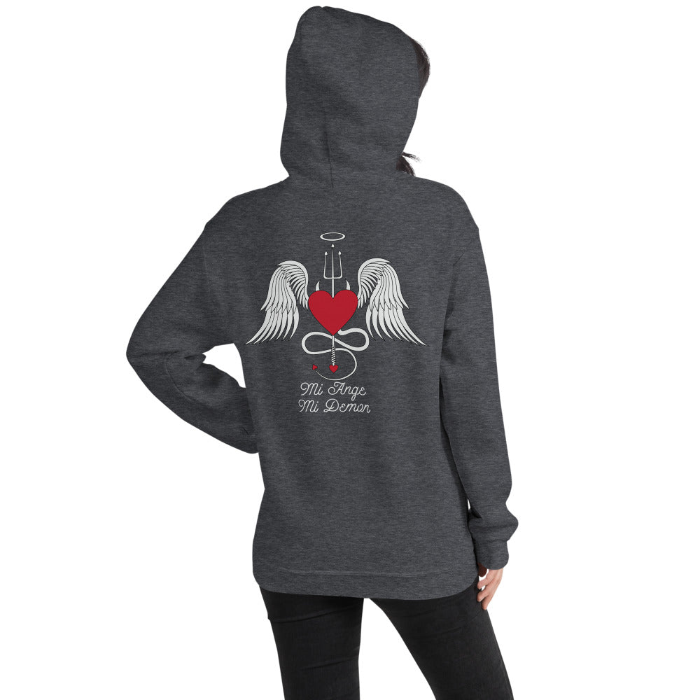 Sweatshirt Mi Ange Mi Démon bleu indigo - design chic et douillet