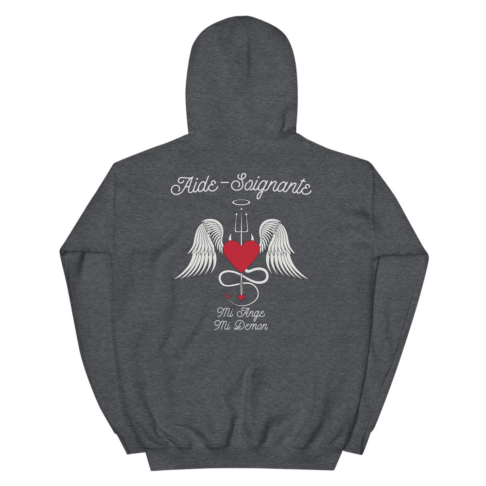 Aide Soignante Ange et Démon - Sweatshirt à capuche