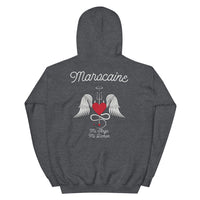 Thumbnail for Sweatshirt marocain bleu indigo - Ange et Démon humoristique