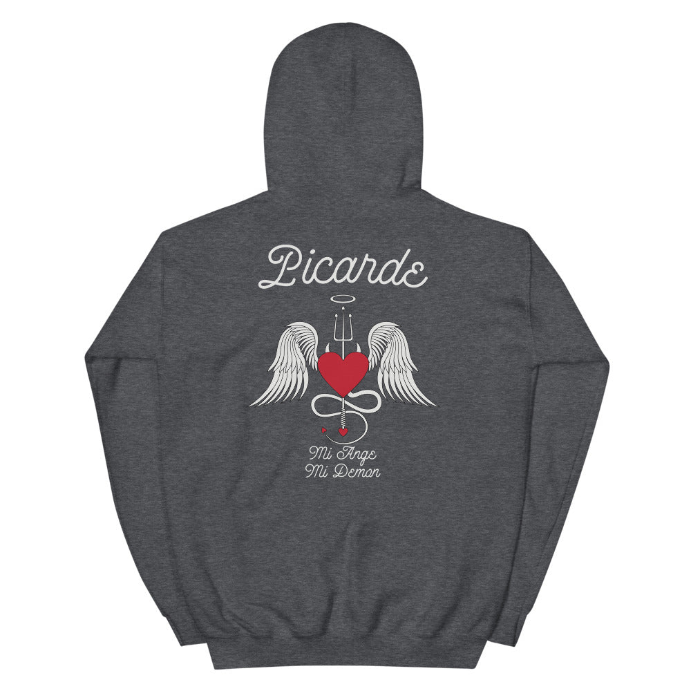 Sweatshirt Picarde bleu indigo - design Ange et Démon