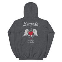 Thumbnail for Sweatshirt Picarde bleu indigo - design Ange et Démon