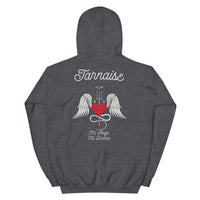 Thumbnail for Sweatshirt Tarnaise bleu marine dos - Design Ange et Démon