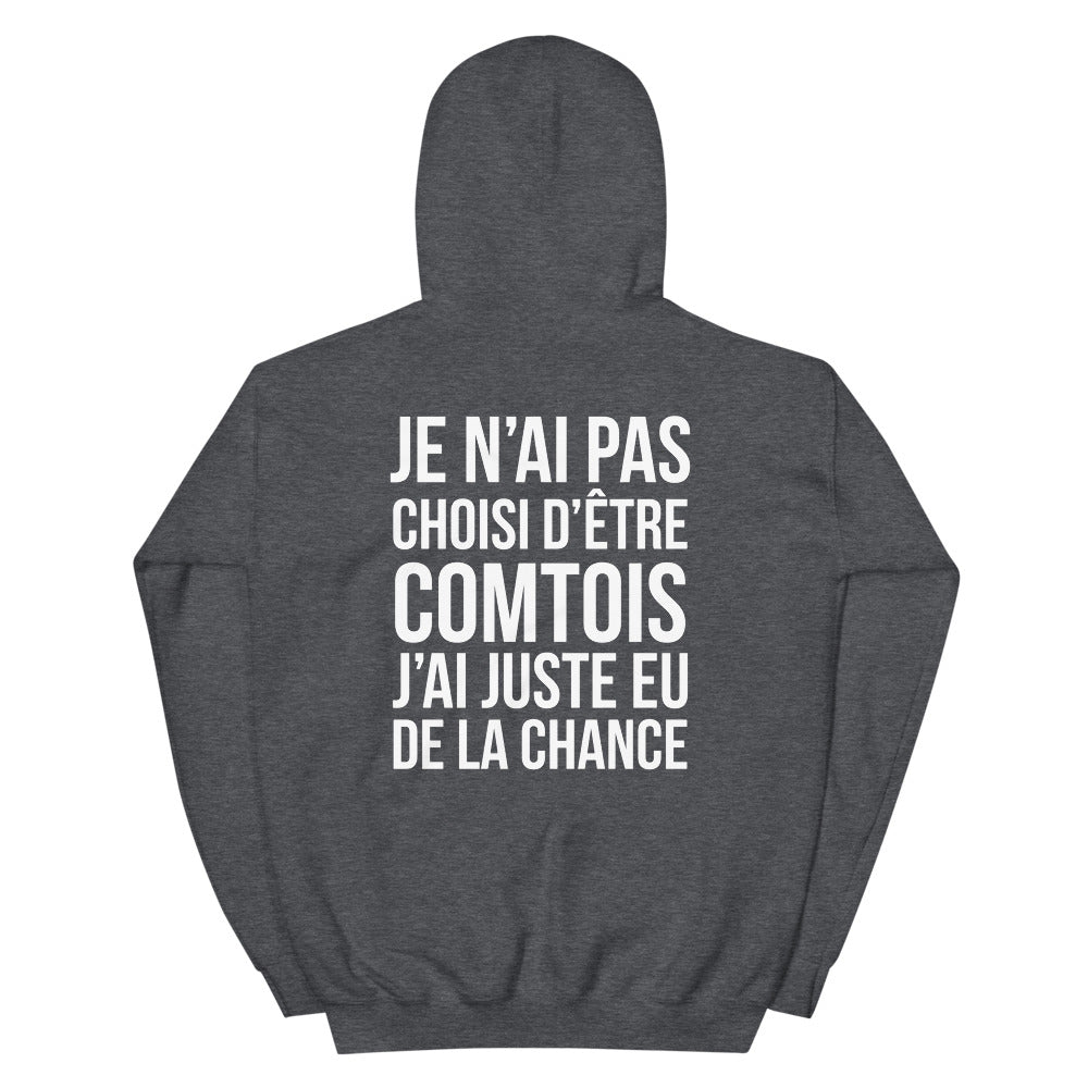 Sweatshirt Franche-Comté gris foncé chiné dos - Je n'ai pas choisi