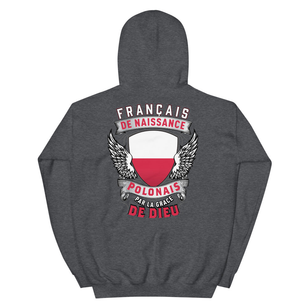 Sweatshirt Pologne bleu indigo - Français de naissance, Polonais par grâce