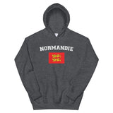 Normandie - Sweatshirt à capuche avec drapeau de la Normandie aux deux Léopards