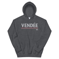 Thumbnail for Sweat à capuche Vendée gris foncé chiné dos - Chic et nostalgie