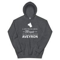 Thumbnail for Sweat à capuche Aveyron gris sport - Je n'ai pas besoin de thérapie