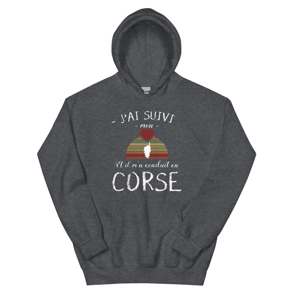 Sweatshirt Corse bleu marine - J'ai suivi mon cœur