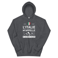 Thumbnail for Sweatshirt Italie bleu marine dos - L'appel du voyage avec humour