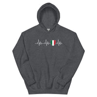 Thumbnail for Italie battement de coeur blason vert blanc rouge - Sweatshirt à capuche standard