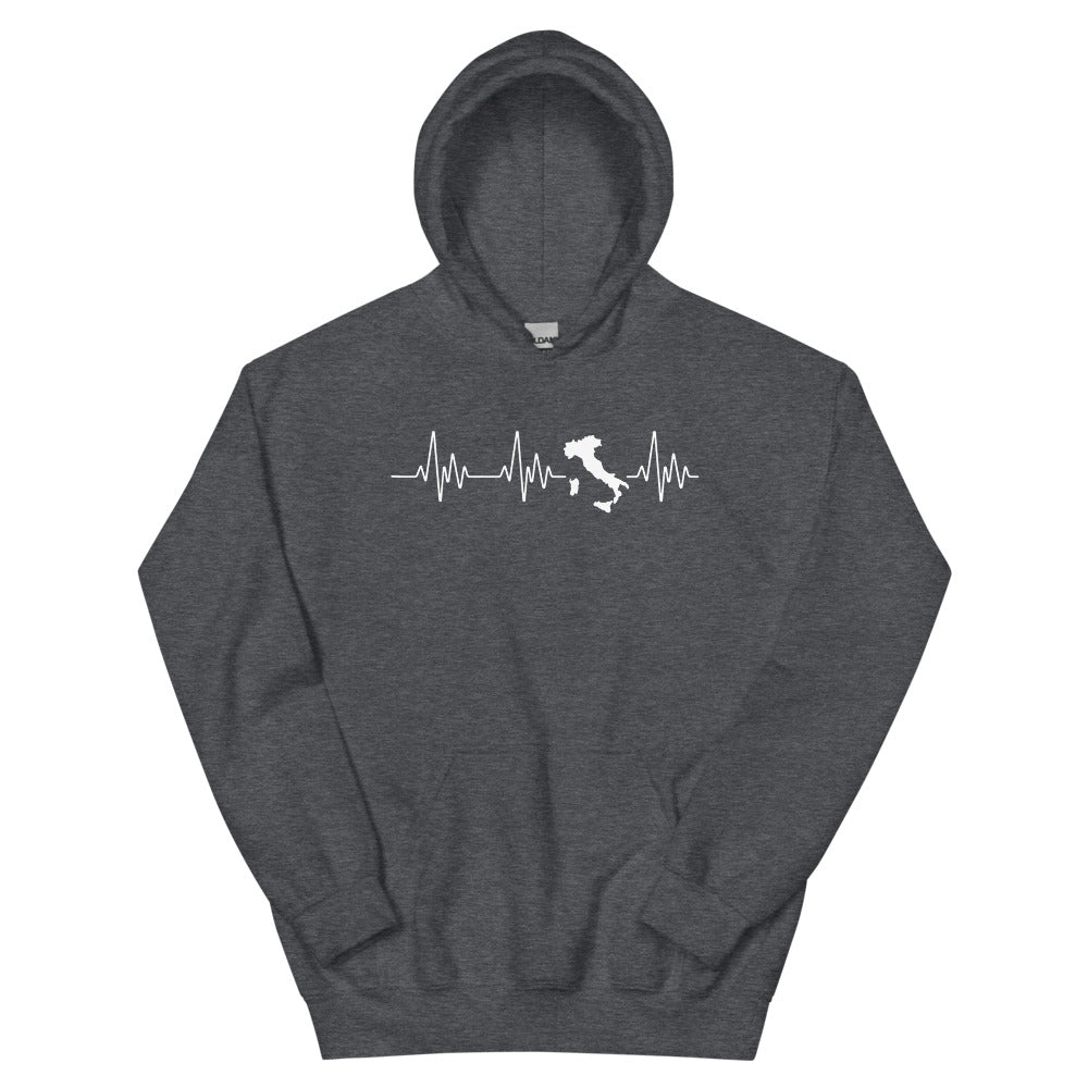 Italie battement de coeur (carte) - Sweatshirt à capuche standard