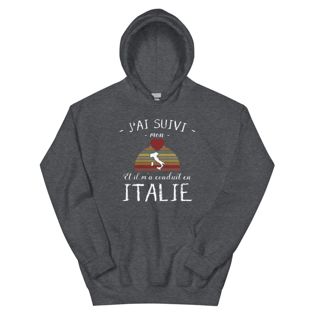 Sweatshirt Italie bordeaux - J'ai suivi mon cœur