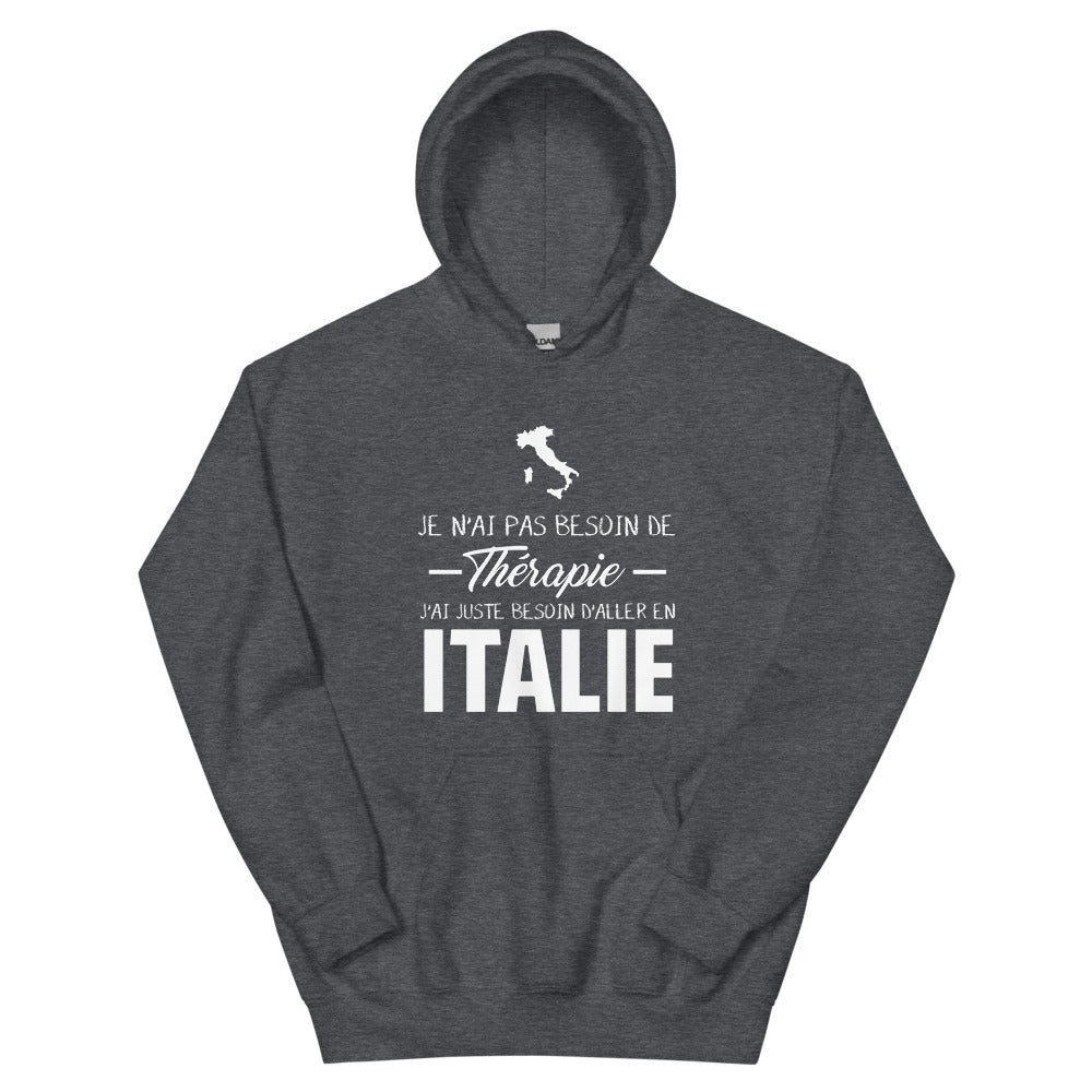 Sweatshirt Italie bordeaux dos - Je n'ai pas besoin de thérapie