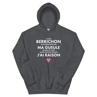 Thumbnail for Sweatshirt Berry bleu marine dos - Je suis Berrichon je ne ferme pas ma gueule