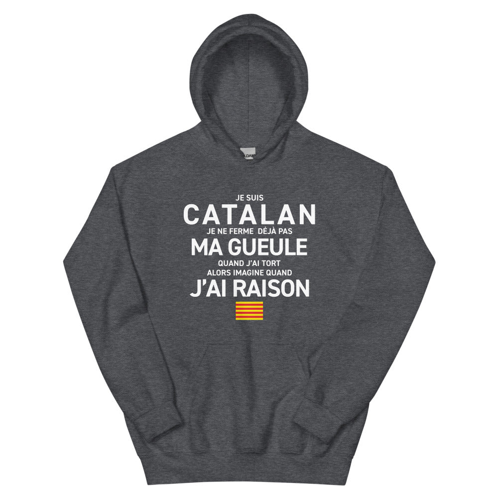 Sweatshirt Catalan noir dos - Je ne ferme pas ma gueule