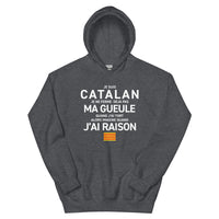 Thumbnail for Sweatshirt Catalan noir dos - Je ne ferme pas ma gueule