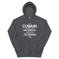 Thumbnail for Sweatshirt Cuba noir dos - Je suis Cubain je ne ferme pas ma gueule