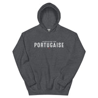 Thumbnail for Sweatshirt Portugal vert militaire dos - Je suis portugaise têtue