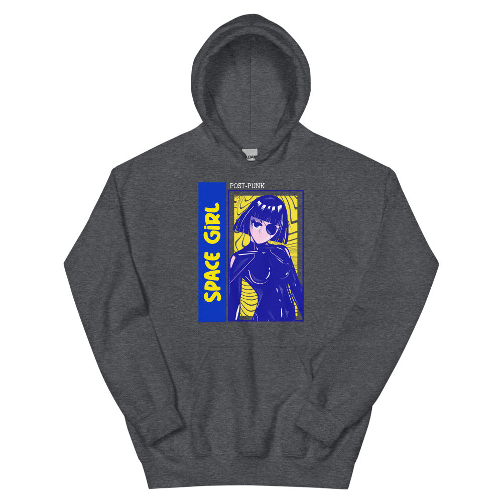 Sweatshirt manga vert militaire - Space Girl post punk design stylé
