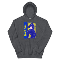 Thumbnail for Sweatshirt manga vert militaire - Space Girl post punk design stylé
