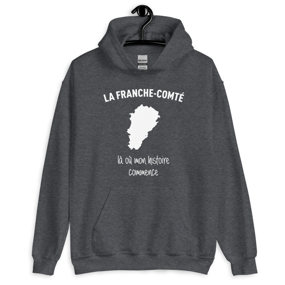 Sweatshirt Franche-Comté bleu indigo - Mon histoire commence