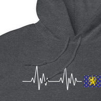Thumbnail for Sweatshirt Franche-Comté battement de coeur avec drapeau